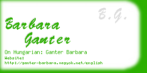 barbara ganter business card